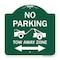 Signmission No Parking Tow-Away Zone W/ Bidirectional Arrow, Green & White Alum Sign, 18" x 18", GW-1818-23608 A-DES-GW-1818-23608 - alternate 1